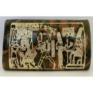 Vintage Camel Leather Egyptian Wallet Coin Purse Card Holder 4.5x2.75